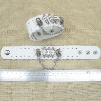 Pulsera Punk Blanca Balas / Punk White Bullets Wristband YS017