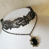 Collar Gothic Lolita Negro / Black Necklace Gothic Lolita YS022