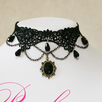 Collar Gothic Lolita Negro / Black Necklace Gothic Lolita YS024