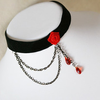Collar Gothic Lolita Flor / Rose Necklace Gothic Lolita YS026