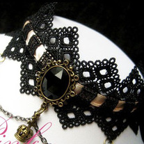 Collar Gothic Lolita Negro Corona / Black Crown Necklace Gothic Lolita YS027