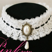 Collar Gothic Lolita Blanco / White Necklace Gothic Lolita YS029