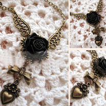 Collar Gothic Lolita Flor / Rose Necklace Gothic Lolita YS035