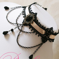 Collar Gothic Lolita Negro / Black Necklace Gothic Lolita YS036