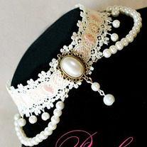 Collar Gothic Lolita Perlas / Pearl Necklace Gothic Lolita YS038