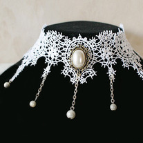 Collar Gothic Lolita Blanco / White Necklace Gothic Lolita YS040