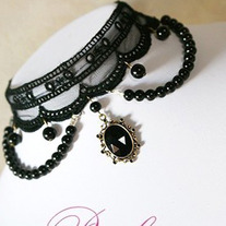 Collar Gothic Lolita Negro / Black Necklace Gothic Lolita YS043