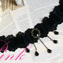 Collar Gothic Lolita Negro / Black Necklace Gothic Lolita YS044
