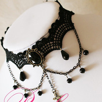 Collar Gothic Lolita Negro / Black Necklace Gothic Lolita YS046