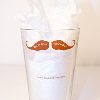 Mustache Pint Glass