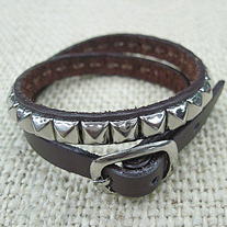 Pulsera Cuero Punk / Punk Leather Wristband YS075