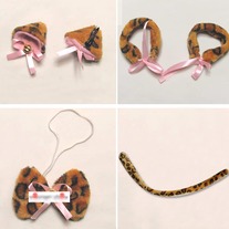 Set Orejas Gato Leopardo / Cat Ears Leopard Set / Neko Kemonomimi YS099