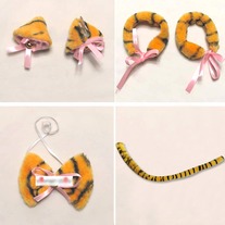 Set Orejas Gato Tigre / Cat Ears Tiger Set / Neko Kemonomimi YS101