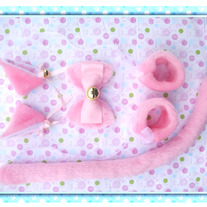 Set Orejas Gato Rosa / Pink Cat Ears Set / Neko Kemonomimi YS110