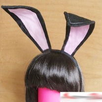 Orejas Conejo Negro / Black Bunny Rabbit Ears YS120