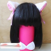 Orejas Gato Blanco Cascabel / White Cat Bell Ears  / Neko Kemonomimi YS125