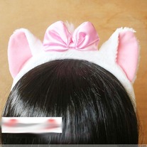 Orejas Gato Blanco / White Cat Ears  / Neko Kemonomimi YS126