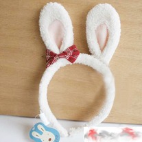 Orejas Conejo Blanco / White Bunny Rabbit Ears YS130