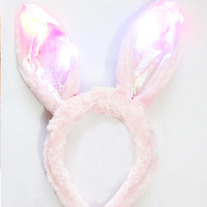 Orejas Conejo Blanco y Rosa / White and Pink Bunny Rabbit Ears YS132