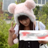 Gorro Oso Rosa / Pink Bear Hat YS136