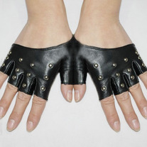 Guantes Fiesta Negros  / Black Party Gloves YS152