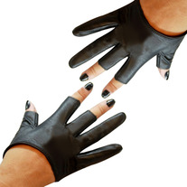Guantes Fiesta Negros  / Black Party Gloves YS154