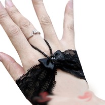 Guantes Encaje Negro / Black Lace Gloves YS193