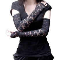 Guantes Encaje Negro / Black Lace Gloves YS194