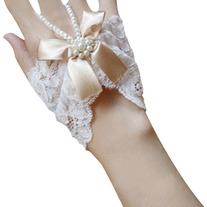 Guantes Encaje Blanco / White Lace Gloves YS200