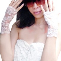 Guantes Encaje Blanco / White Lace Gloves YS201