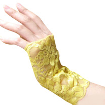 Guantes Encaje Amarillo / Yellow Lace Gloves YS202