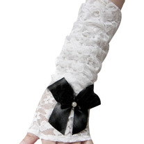 Guantes Encaje Blanco / White Lace Gloves YS207