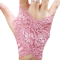 Guantes Encaje Rosa / Pink Lace Gloves YS208