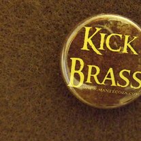 Kick Brass 1" Button Pin