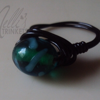 Green and Black Ring
