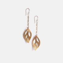 Pierced Leaf Earrings > Long