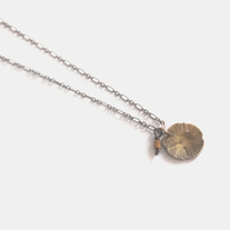 Simple Lily Pad & Mustard Necklace