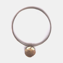 Silver Bangle with Lily Pad