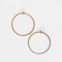 Hammered Brass Hoops > Large