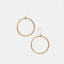 Hammered Brass Hoops > Small