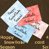 Happy Snowflake Season! set of 4 postcards