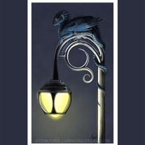 Matted "A Shiny Perch" Print