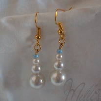 Gold Tone "Snowmen"