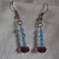 Purple and Blue Earrings