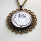 Forever Alone Antiqued Brass Filigree Necklace - Thumbnail 1