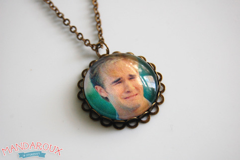Crying Dawson Antiqued Brass Scalloped Necklace