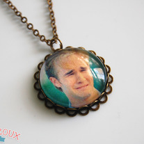 Crying Dawson Antiqued Brass Scalloped Necklace