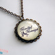 Harry Potter "Mischief Managed" Antiqued Brass Scalloped Necklace - Thumbnail 1