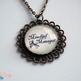 Harry Potter "Mischief Managed" Antiqued Brass Filigree Necklace - Thumbnail 1