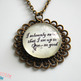 Harry Potter "I Solemnly Swear That I Am Up To No Good" Antiqued Brass Filigree Necklace - Thumbnail 1